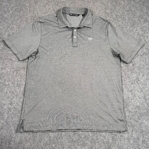 Travis Mathew Black White Stripe Short Sleeve Performance Polo Men's Size Medium